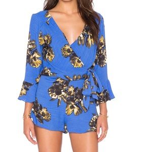Blue Floral Freepeople Romper